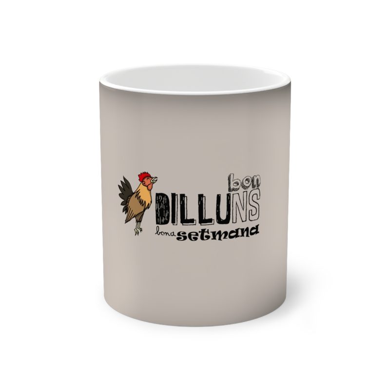 Taza magica que cambia de color - Negro - Camiseta Dilluns Gall Taza magica que cambia de color - Negro - Camiseta Dilluns Gall