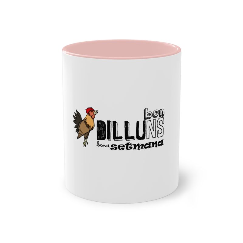 Taza bicolor - Rosa - Camiseta Dilluns Gall