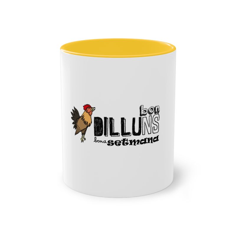 Taza bicolor - Amarillo dorado - Camiseta Dilluns Gall