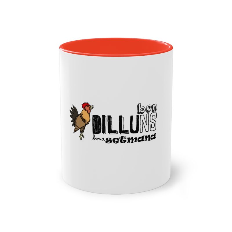 Taza bicolor - Rojo - Camiseta Dilluns Gall
