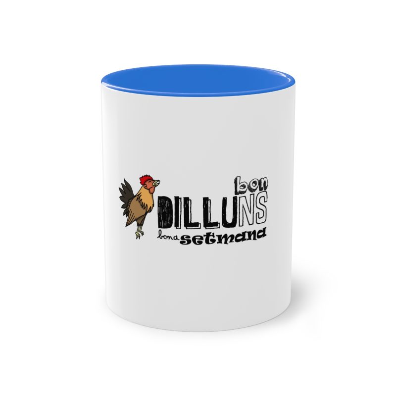 Taza bicolor - Azul Cambridge - Camiseta Dilluns Gall
