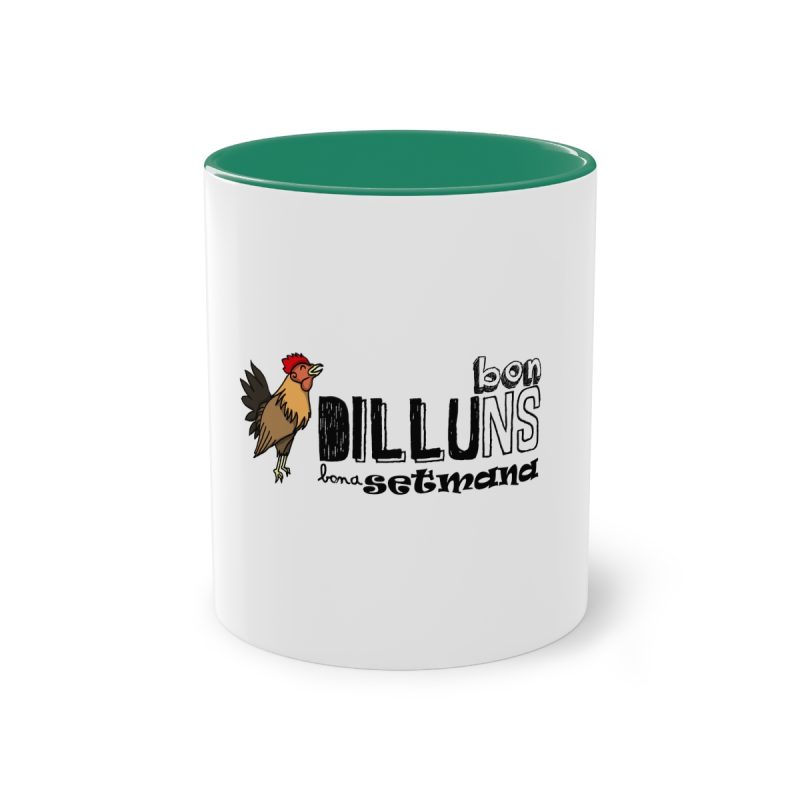 Taza bicolor - Verde oscuro - Camiseta Dilluns Gall