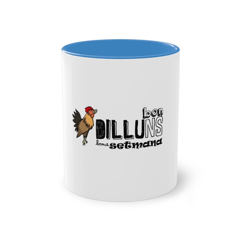 Taza bicolor - Azul claro - Camiseta Dilluns Gall