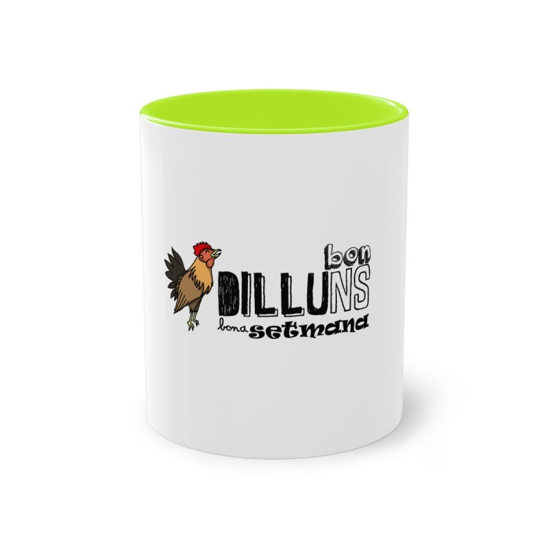 Taza bicolor - Verde claro - Camiseta Dilluns Gall