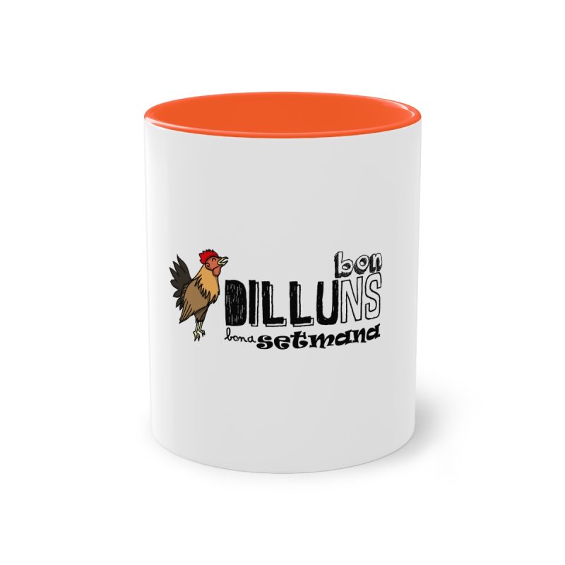 Taza bicolor - Naranja - Camiseta Dilluns Gall