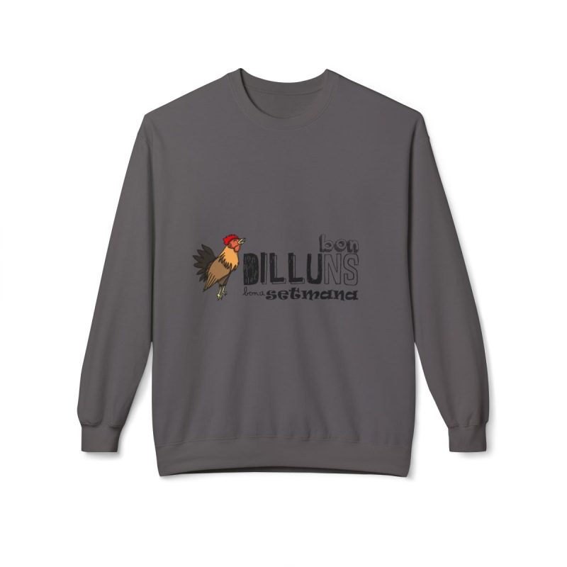 Sudadera Softstyle cuello redondo - Gris marengo - Camiseta Dilluns Gall Sudadera Softstyle cuello redondo - Gris marengo - Camiseta Dilluns Gall