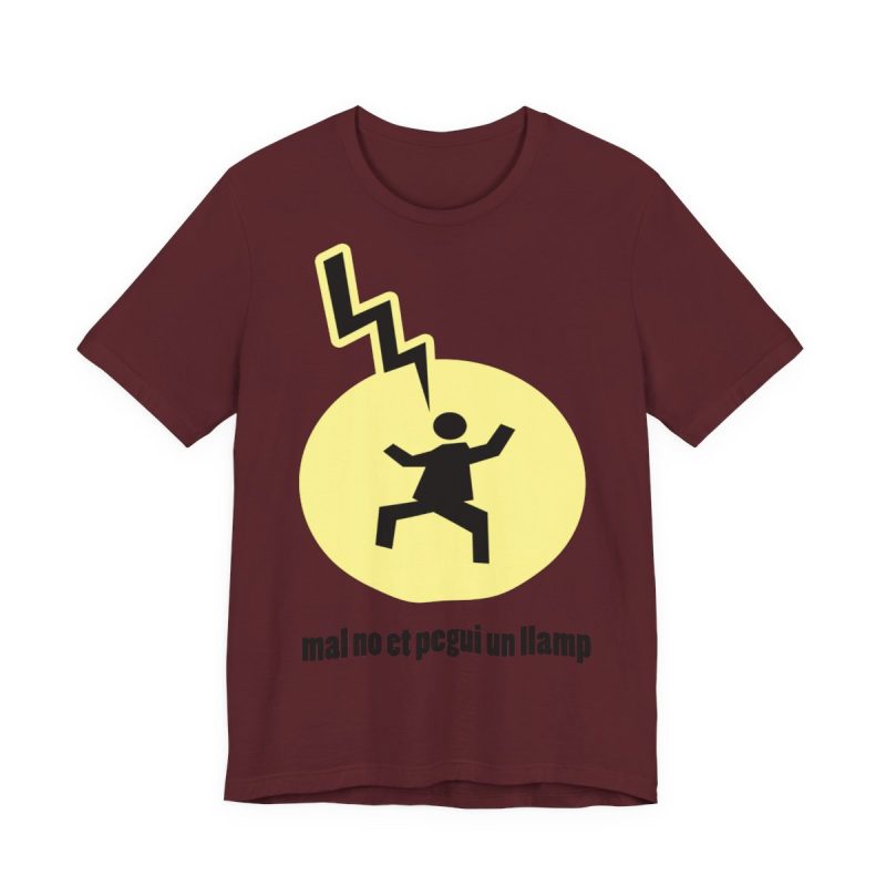 Camiseta jersey manga corta - Granate - Camiseta «Mal no et toqui un llamp»