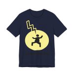 Camiseta jersey manga corta - Azul marino - Camiseta «Mal no et toqui un llamp» Camiseta jersey manga corta - Azul marino - Camiseta «Mal no et toqui un llamp»