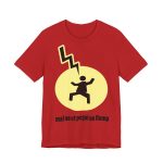 Camiseta jersey manga corta - Rojo - Camiseta «Mal no et toqui un llamp» Camiseta jersey manga corta - Rojo - Camiseta «Mal no et toqui un llamp»