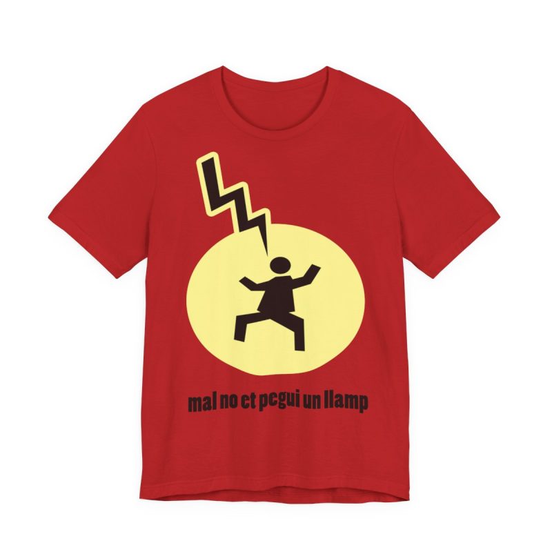 Camiseta jersey manga corta - Rojo - Camiseta «Mal no et toqui un llamp»