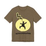 Camiseta jersey manga corta - Verde oliva jaspeado - Camiseta «Mal no et toqui un llamp» Camiseta jersey manga corta - Verde oliva jaspeado - Camiseta «Mal no et toqui un llamp»