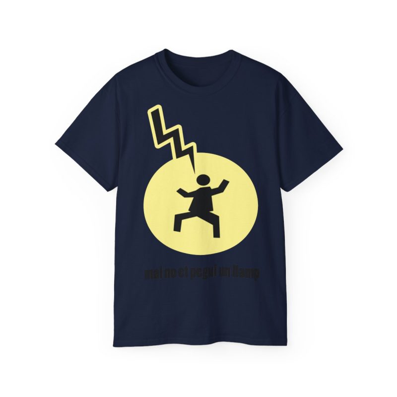 Camiseta ultra algodon - Azul marino - Camiseta «Mal no et toqui un llamp»