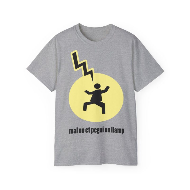 Camiseta ultra algodon - Gris deportivo - Camiseta «Mal no et toqui un llamp»