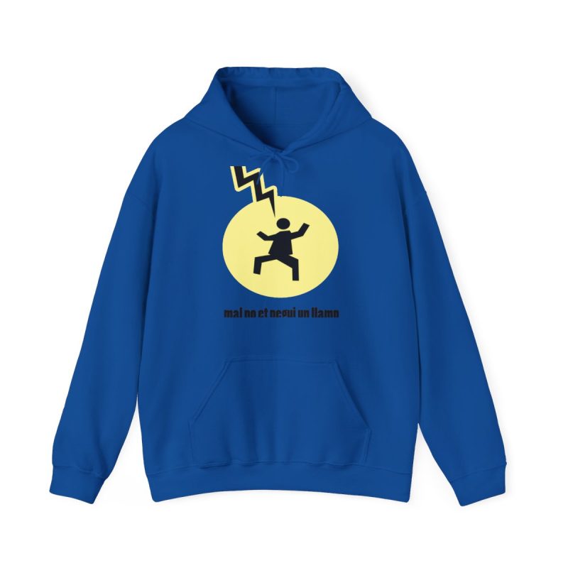 Sudadera con capucha - Azul royal - Camiseta «Mal no et toqui un llamp»