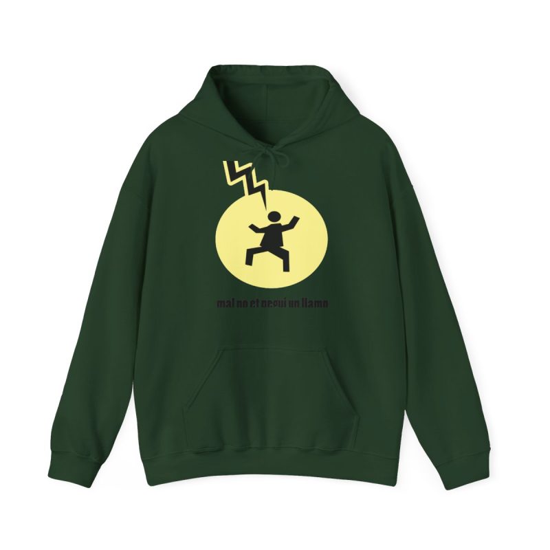 Sudadera con capucha - Verde bosque - Camiseta «Mal no et toqui un llamp»