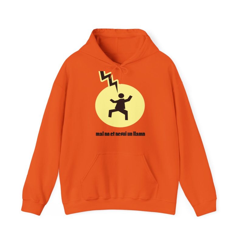 Sudadera con capucha - Naranja - Camiseta «Mal no et toqui un llamp»