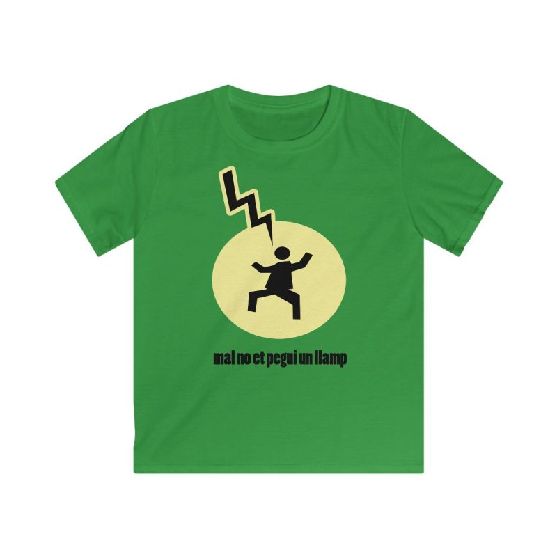 Camiseta infantil Softstyle - Verde irlandes - Camiseta «Mal no et toqui un llamp»
