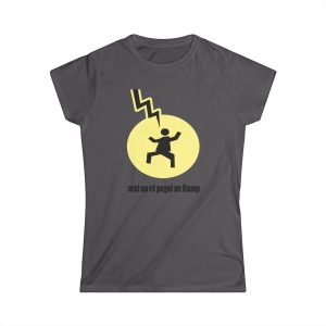 Camiseta mujer Softstyle - Gris marengo - Camiseta «Mal no et toqui un llamp»