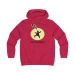 Sudadera universitaria mujer - Rojo fuego - Camiseta «Mal no et toqui un llamp» Sudadera universitaria mujer - Rojo fuego - Camiseta «Mal no et toqui un llamp»