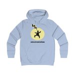 Sudadera universitaria mujer - Azul cielo - Camiseta «Mal no et toqui un llamp» Sudadera universitaria mujer - Azul cielo - Camiseta «Mal no et toqui un llamp»