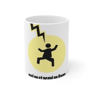Taza de ceramica - Camiseta «Mal no et toqui un llamp»