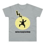 Camiseta hombre punto liso - Gris Pacifico - Camiseta «Mal no et toqui un llamp» Camiseta hombre punto liso - Gris Pacifico - Camiseta «Mal no et toqui un llamp»
