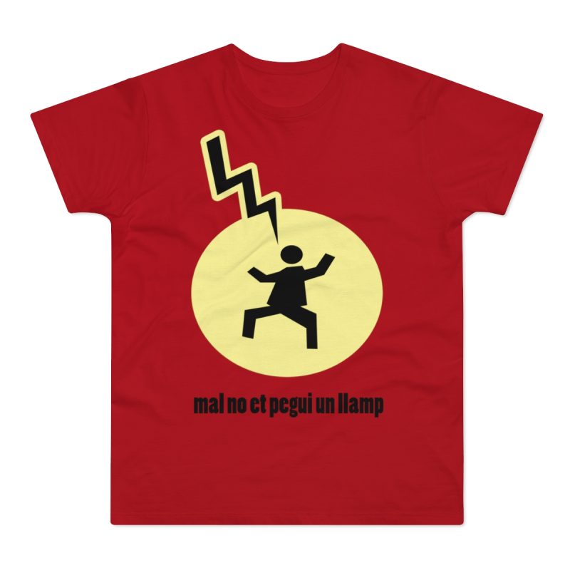 Camiseta hombre punto liso - Rojo - Camiseta «Mal no et toqui un llamp»