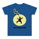 Camiseta hombre punto liso - Azul royal intenso - Camiseta «Mal no et toqui un llamp» Camiseta hombre punto liso - Azul royal intenso - Camiseta «Mal no et toqui un llamp»