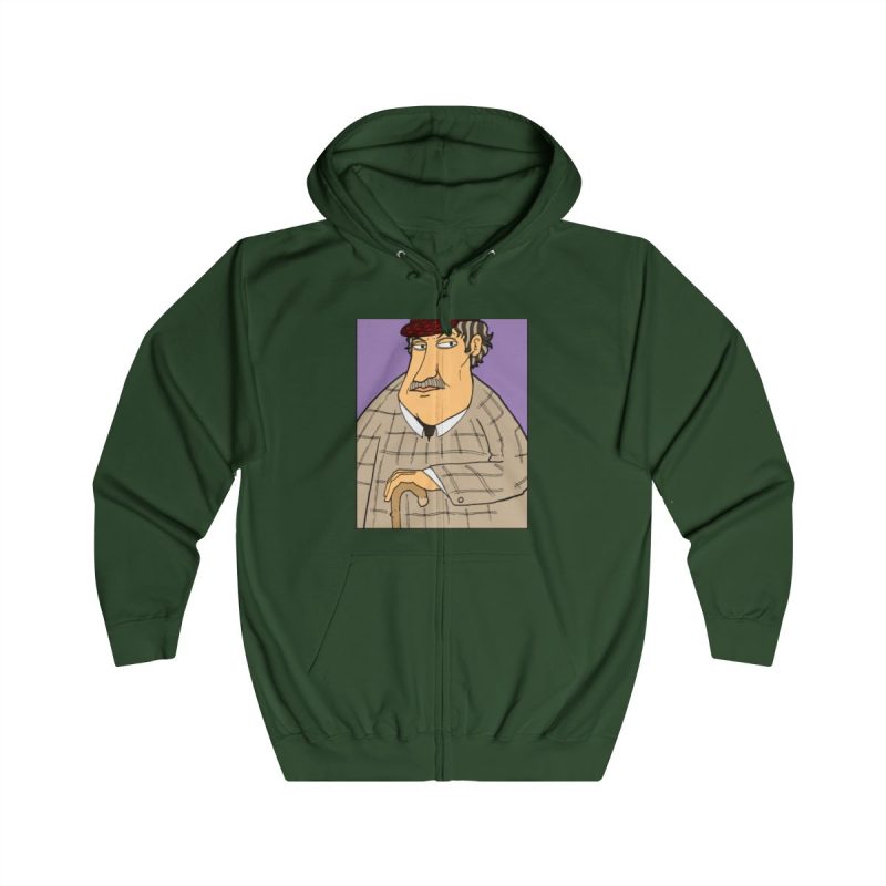 Sudadera con capucha y cremallera - Verde botella - Camiseta «Fora des sembrat» Sudadera con capucha y cremallera - Verde botella - Camiseta «Fora des sembrat»