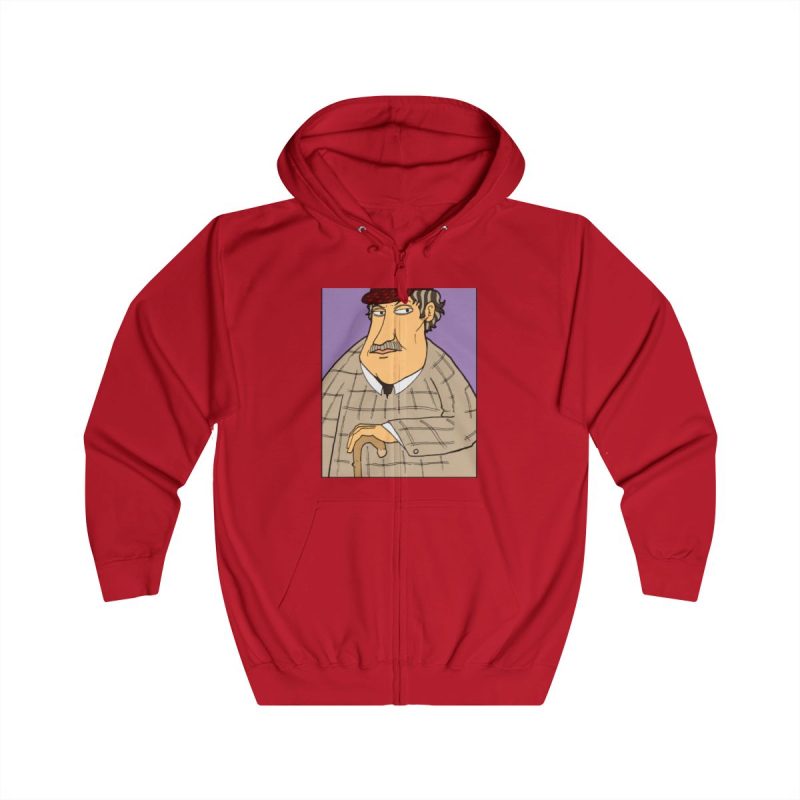 Sudadera con capucha y cremallera - Rojo fuego - Camiseta «Fora des sembrat»