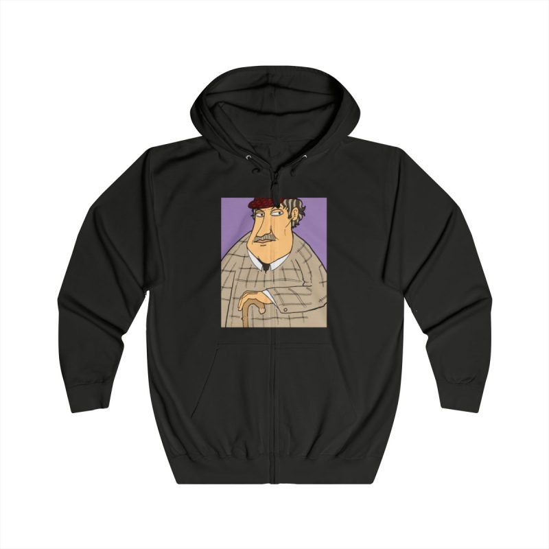 Sudadera con capucha y cremallera - Negro azabache - Camiseta «Fora des sembrat»
