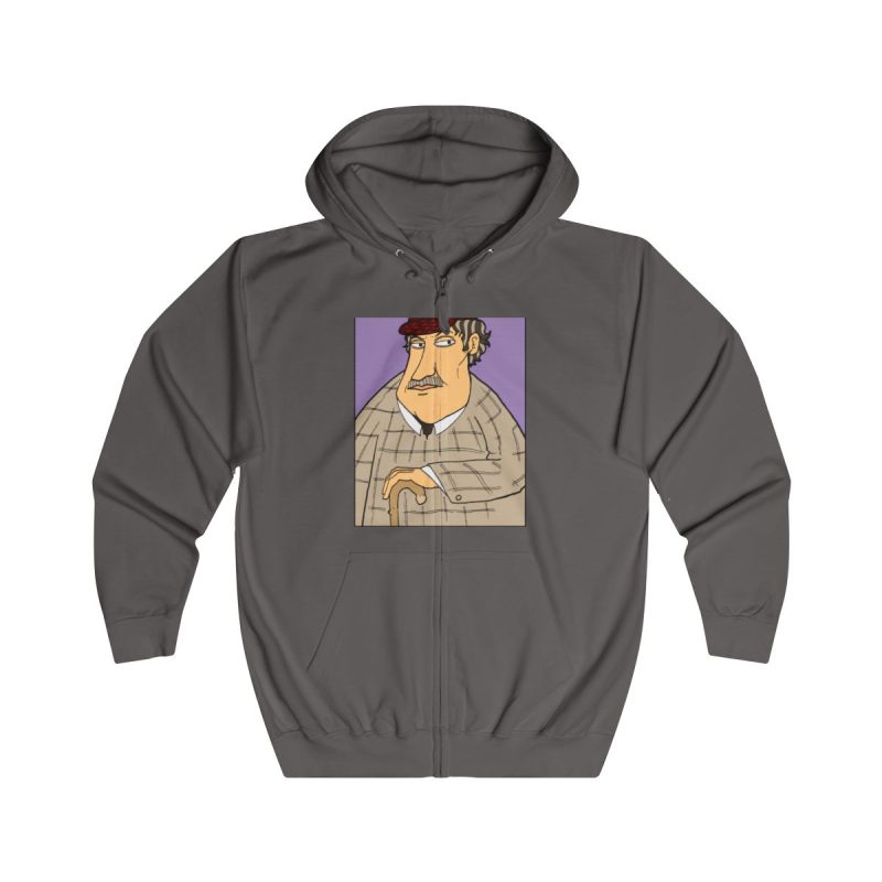 Sudadera con capucha y cremallera - Gris acero - Camiseta «Fora des sembrat»