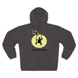 Sudadera capucha con cremallera premium - Antracita - Camiseta «Mal no et toqui un llamp»