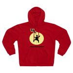 Sudadera capucha con cremallera premium - Rojo - Camiseta «Mal no et toqui un llamp» Sudadera capucha con cremallera premium - Rojo - Camiseta «Mal no et toqui un llamp»