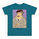 Camiseta hombre punto liso - Azul diva - Camiseta «Fora des sembrat»