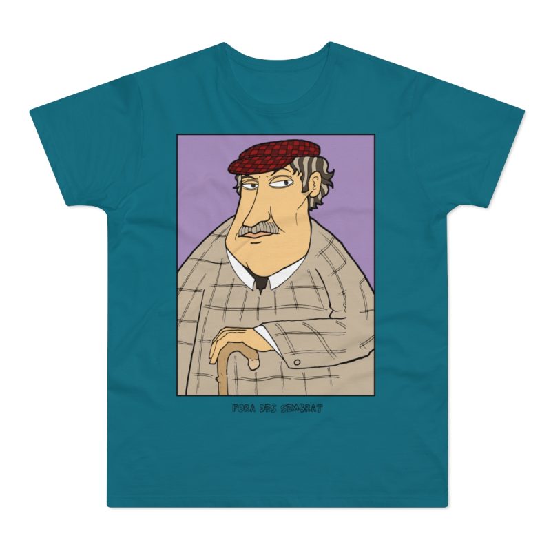 Camiseta hombre punto liso - Azul diva - Camiseta «Fora des sembrat»