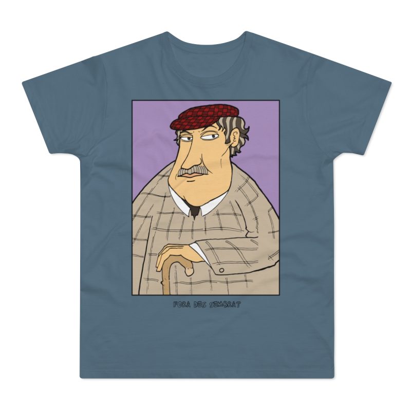 Camiseta hombre punto liso - Azul piedra - Camiseta «Fora des sembrat»