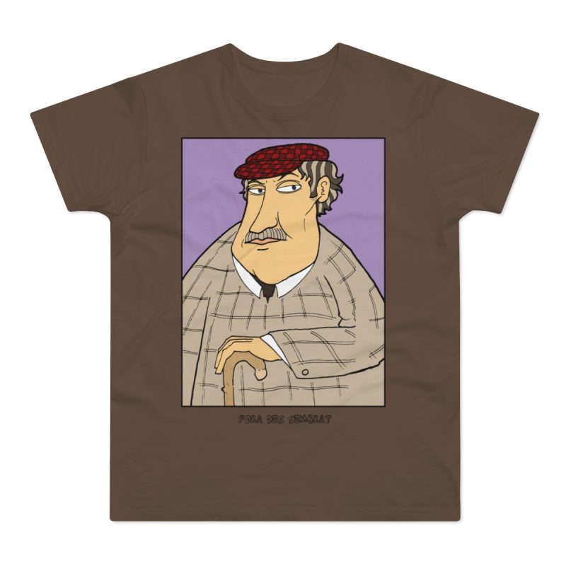 Camiseta hombre punto liso - Marron chocolate - Camiseta «Fora des sembrat»