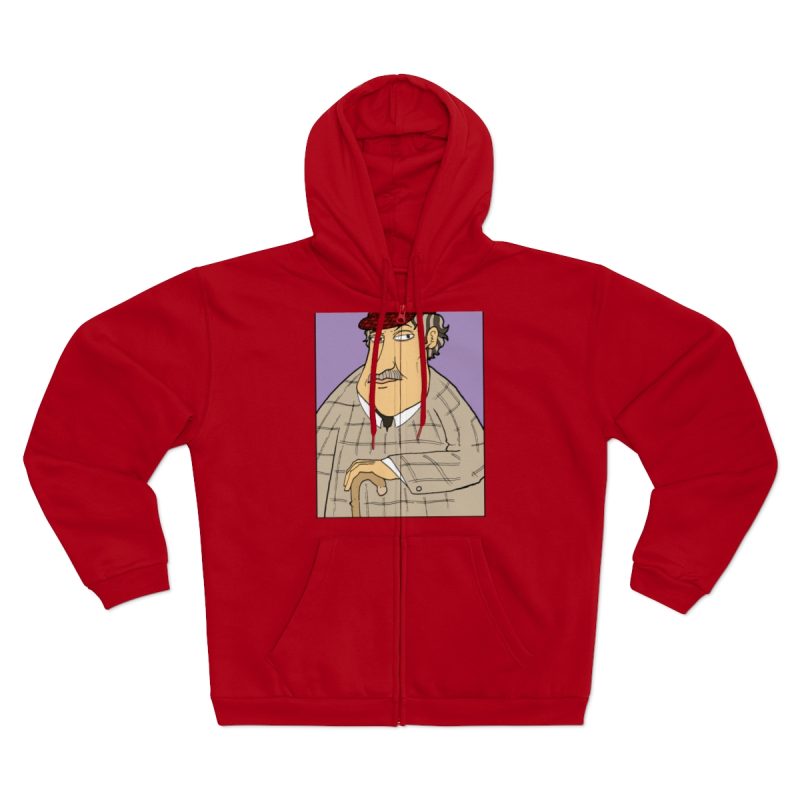Sudadera capucha con cremallera premium - Rojo - Camiseta «Fora des sembrat»