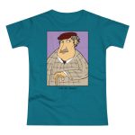 Camiseta mujer punto liso - Azul diva - Camiseta «Fora des sembrat» Camiseta mujer punto liso - Azul diva - Camiseta «Fora des sembrat»