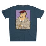 Camiseta hombre corte moderno - Azul vaquero - Camiseta «Fora des sembrat» Camiseta hombre corte moderno - Azul vaquero - Camiseta «Fora des sembrat»