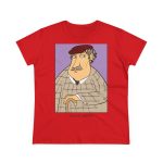 Camiseta mujer algodon medio - Rojo - Camiseta «Fora des sembrat» Camiseta mujer algodon medio - Rojo - Camiseta «Fora des sembrat»