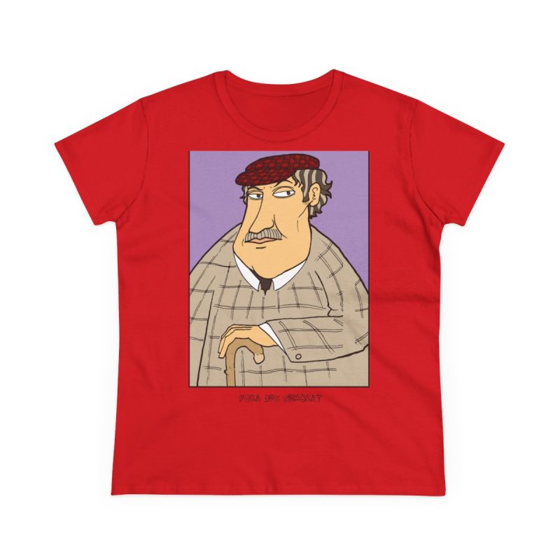 Camiseta mujer algodon medio - Rojo - Camiseta «Fora des sembrat» Camiseta mujer algodon medio - Rojo - Camiseta «Fora des sembrat»