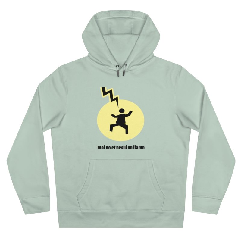 Sudadera con capucha King - Verde agua - Camiseta «Mal no et toqui un llamp»