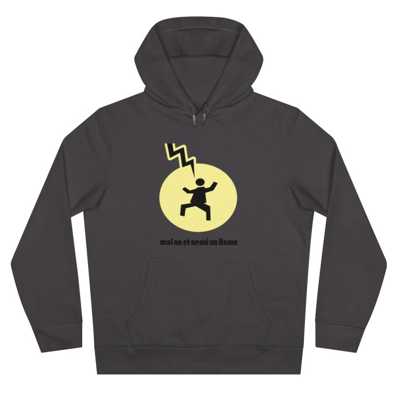 Sudadera con capucha King - Gris asfalto - Camiseta «Mal no et toqui un llamp»