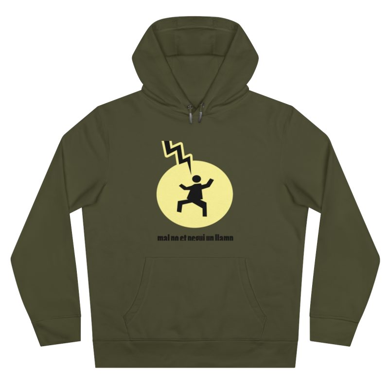 Sudadera con capucha King - Caqui - Camiseta «Mal no et toqui un llamp»