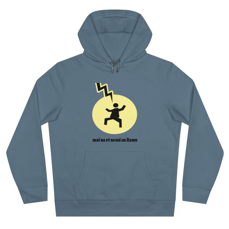 Sudadera con capucha King - Azul nordico - Camiseta «Mal no et toqui un llamp»