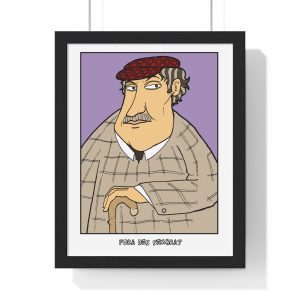 Poster enmarcado vertical - Negro - Camiseta «Fora des sembrat»