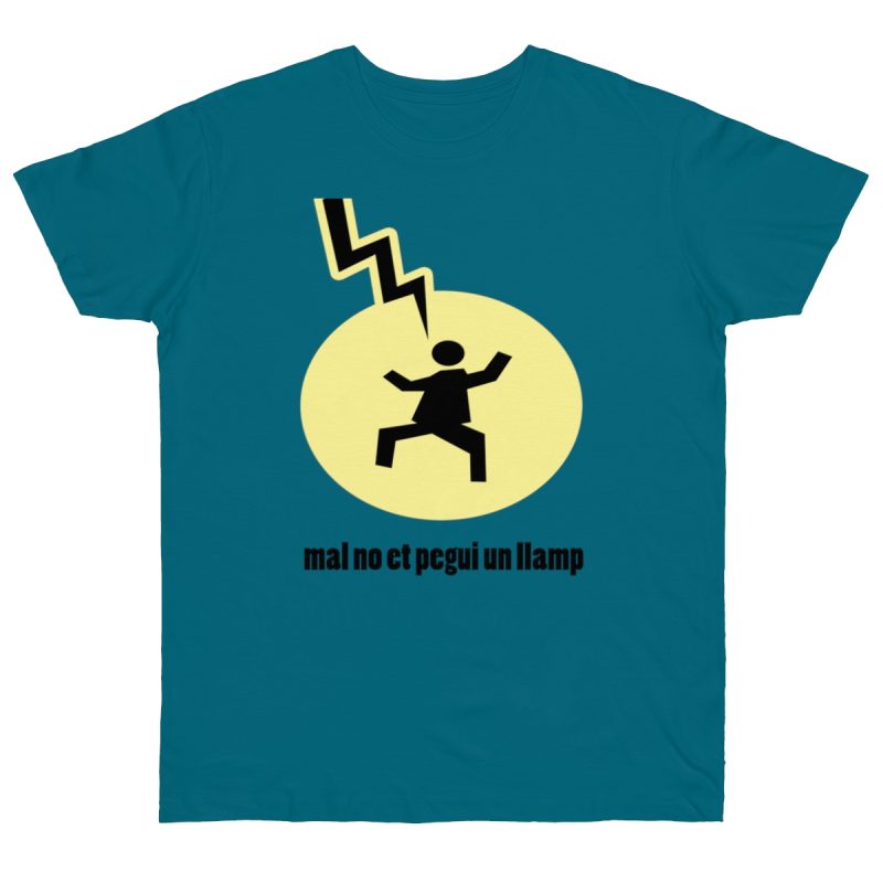 Camiseta punto liso - Azul diva - Camiseta «Mal no et toqui un llamp»