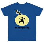 Camiseta punto liso - Azul royal intenso - Camiseta «Mal no et toqui un llamp»
